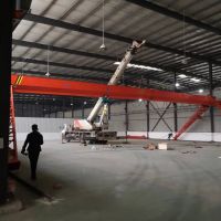 成都起重機，航吊龍門吊龍泉驛區安裝現場